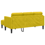 Casa si Gradina - Mobilier - Canapele si coltare - Canapele - Canapea de Gradina  cu bancuta si perne in forma de L din catifea galbena - Infinity.ro