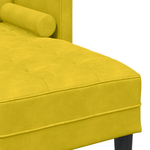 Casa si Gradina - Mobilier - Canapele si coltare - Canapele - Canapea de Gradina  cu bancuta si perne in forma de L din catifea galbena - Infinity.ro