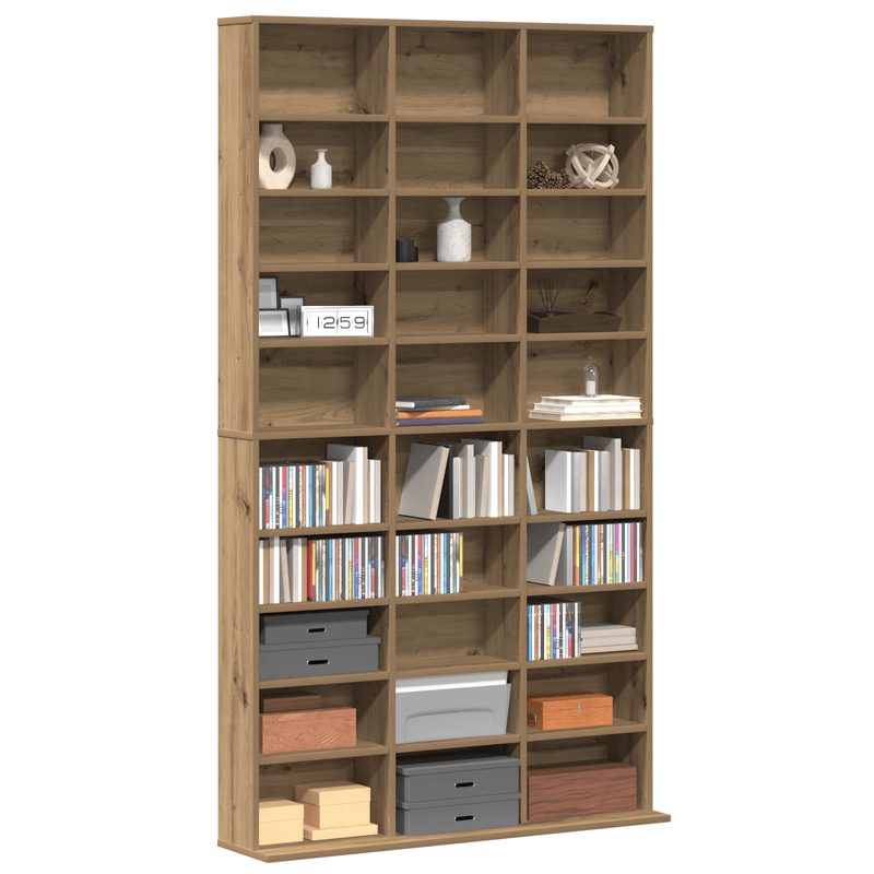 Casa si Gradina - Mobilier - Dulapuri si sifoniere - Dulapuri - Dulap pentru CD-uri din Stejar Artistic - 101x23x177.5 cm Fabricat din Lemn Ingineresc - Infinity.ro