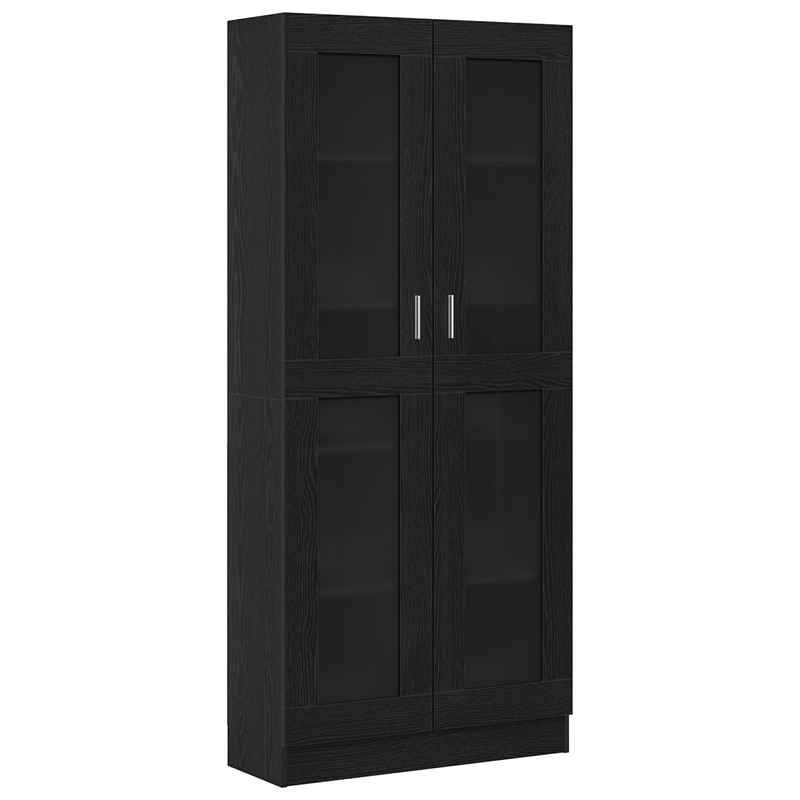 Casa si Gradina - Mobilier - Biblioteci si rafturi - Biblioteci - Biblioteci, 2 buc. stejar negru 82,5x30,5x185 cm lemn prelucrat - Infinity.ro
