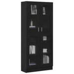 Casa si Gradina - Mobilier - Biblioteci si rafturi - Biblioteci - Biblioteci, 2 buc. stejar negru 82,5x30,5x185 cm lemn prelucrat - Infinity.ro