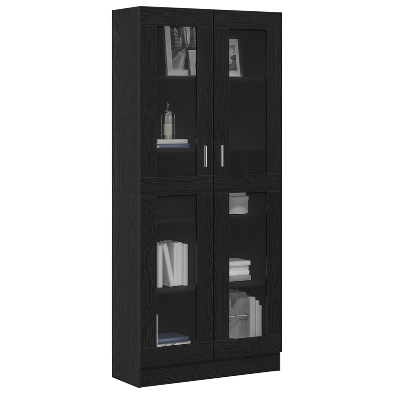 Casa si Gradina - Mobilier - Biblioteci si rafturi - Biblioteci - Biblioteci, 2 buc. stejar negru 82,5x30,5x185 cm lemn prelucrat - Infinity.ro