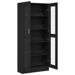 Casa si Gradina - Mobilier - Biblioteci si rafturi - Biblioteci - Biblioteci, 2 buc. stejar negru 82,5x30,5x185 cm lemn prelucrat - Infinity.ro
