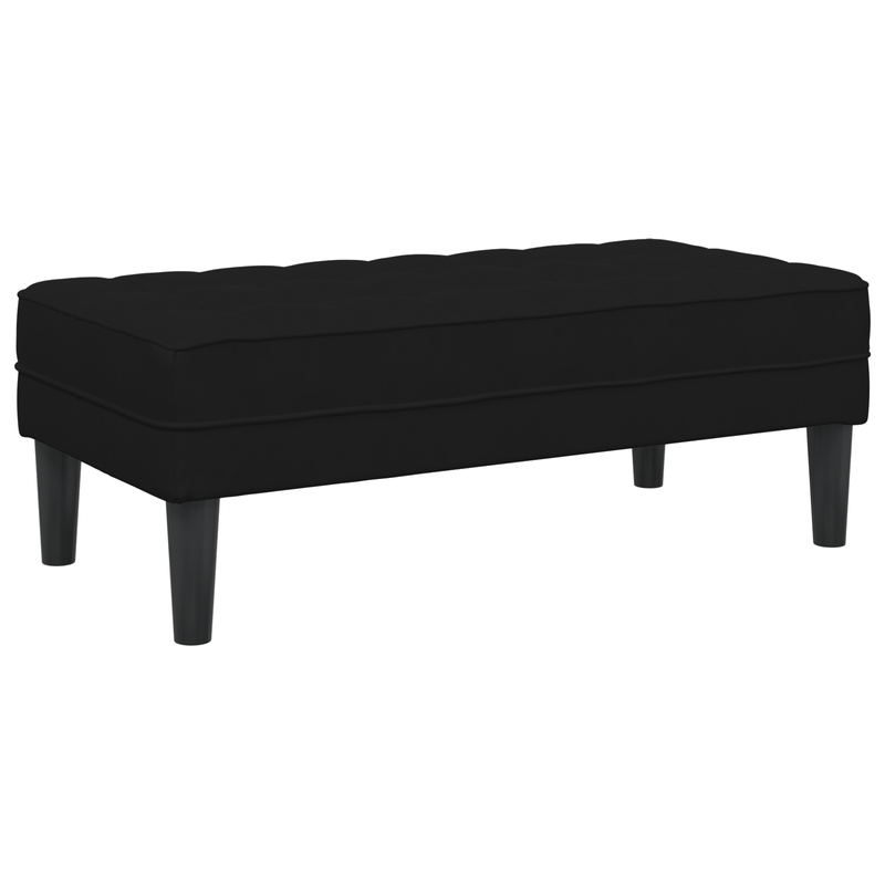 Casa si Gradina - Mobilier - Canapele si coltare - Canapele - Canapea de gradina  cu banca si perne in forma de L din catifea neagra - Infinity.ro