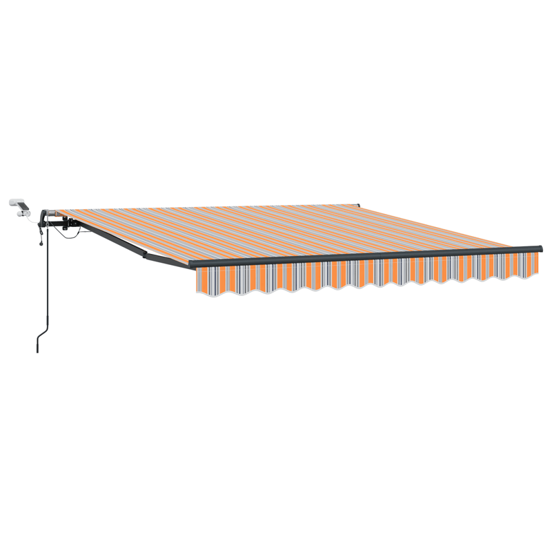Casa si Gradina - Gradina si terasa - Umbrele si pavilioane - Pavilioane - Marcheaza Retracabila Automata cu Dungi Multicolore LED 300x250 cm - Infinity.ro