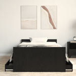 Casa si Gradina - Mobilier - Paturi si accesorii - Paturi - Cadru de pat fara saltea, stejar negru, 100x200 cm, lemn - Infinity.ro