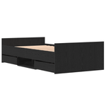 Casa si Gradina - Mobilier - Paturi si accesorii - Paturi - Cadru de pat fara saltea, stejar negru, 100x200 cm, lemn - Infinity.ro