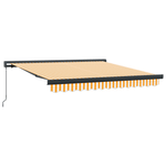 Casa si Gradina - Gradina si terasa - Umbrele si pavilioane - Umbrele - Copertina retractabila manuala galbena si alba 300x250 cm - Infinity.ro