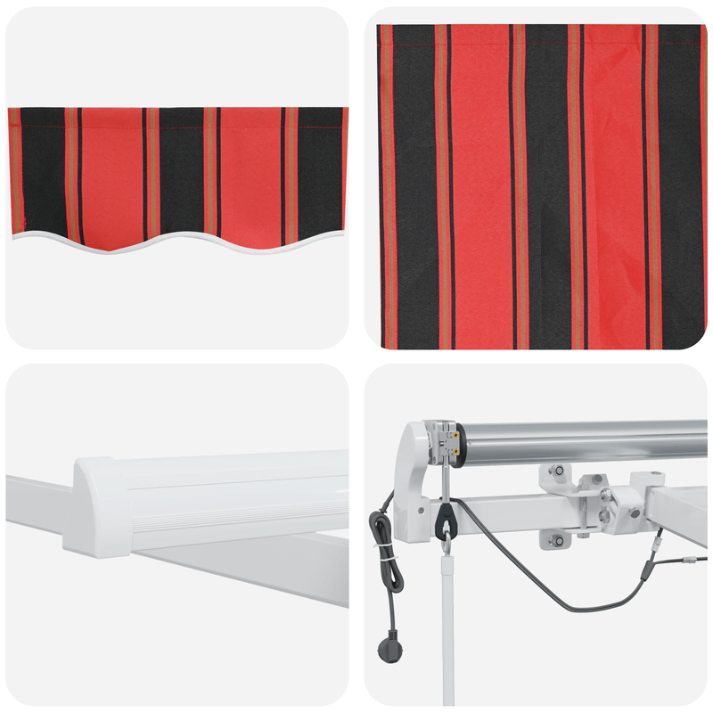 Casa si Gradina - Gradina si terasa - Umbrele si pavilioane - Umbrele - Copertina retractabila automata Antracit 350x250 cm - Infinity.ro