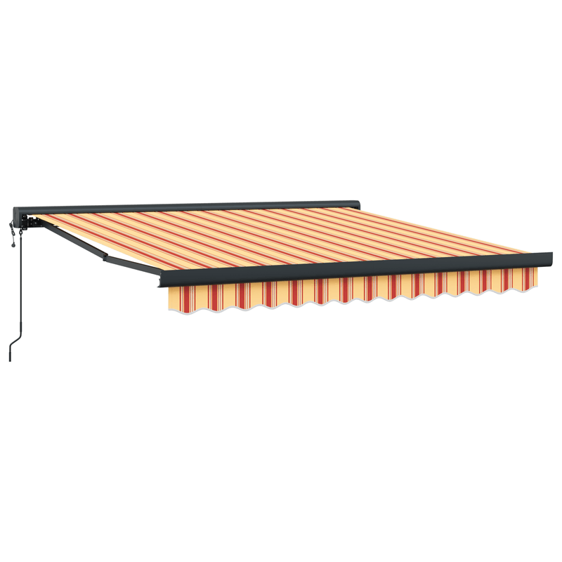Casa si Gradina - Gradina si terasa - Umbrele si pavilioane - Umbrele - Copertina retractabila automata Galbena si Portocalie 350x250 cm - Infinity.ro