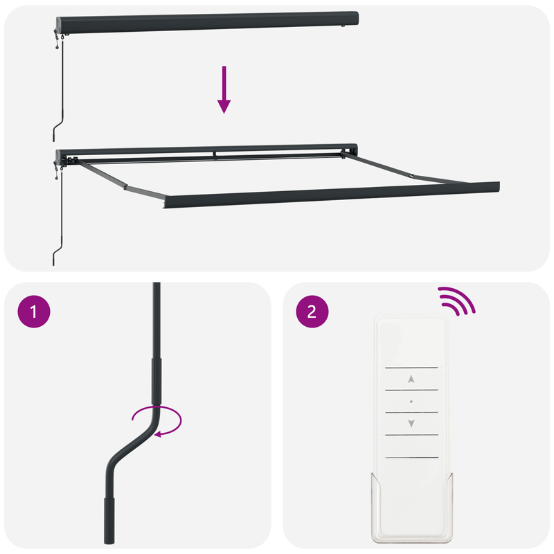 Casa si Gradina - Gradina si terasa - Umbrele si pavilioane - Umbrele - Copertina retractabila automata Galbena si Portocalie 350x250 cm - Infinity.ro