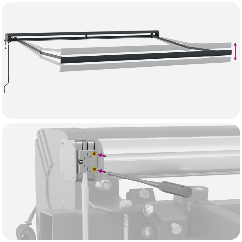 Casa si Gradina - Gradina si terasa - Umbrele si pavilioane - Umbrele - Copertina retractabila automata Galbena si Portocalie 350x250 cm - Infinity.ro
