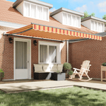 Casa si Gradina - Gradina si terasa - Umbrele si pavilioane - Umbrele - Copertina retractabila automata galbena si portocalie 400x300 cm - Infinity.ro