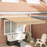 Casa si Gradina - Gradina si terasa - Umbrele si pavilioane - Umbrele - Copertina retractabila automata cu Dungi Colorate 350x250 cm - Infinity.ro