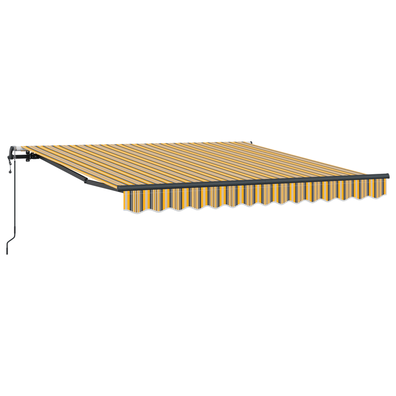 Casa si Gradina - Gradina si terasa - Umbrele si pavilioane - Umbrele - Copertina retractabila automata cu Dungi Colorate 350x250 cm - Infinity.ro