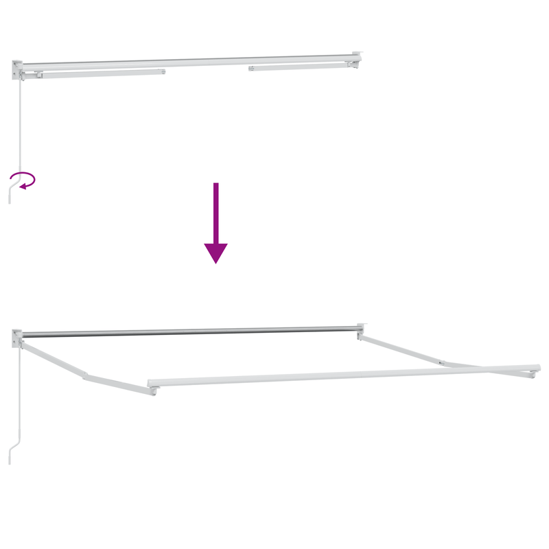 Casa si Gradina - Gradina si terasa - Umbrele si pavilioane - Umbrele - Copertina retractabila manuala Dunga rosie si alba 350x250 cm - Infinity.ro