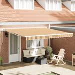 Casa si Gradina - Gradina si terasa - Umbrele si pavilioane - Umbrele - Copertina manuala retractabila cu dungi multicolore 400x300 cm - Infinity.ro