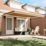 Casa si Gradina - Gradina si terasa - Umbrele si pavilioane - Umbrele - Copertina manuala retractabila cu dungi multicolore 400x300 cm - Infinity.ro