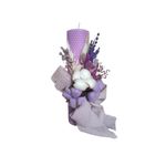 Fashion, accesorii si bijuterii - Copii - Articole botez - Trusouri si accesorii botez - Lumanare de botez din ceara naturala de albine mov, 26 cm, Colorart - Infinity.ro