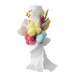 Fashion, accesorii si bijuterii - Copii - Articole botez - Trusouri si accesorii botez - Lumanare de botez din ceara naturala de albine tricolor, 26 cm, Colorart - Infinity.ro