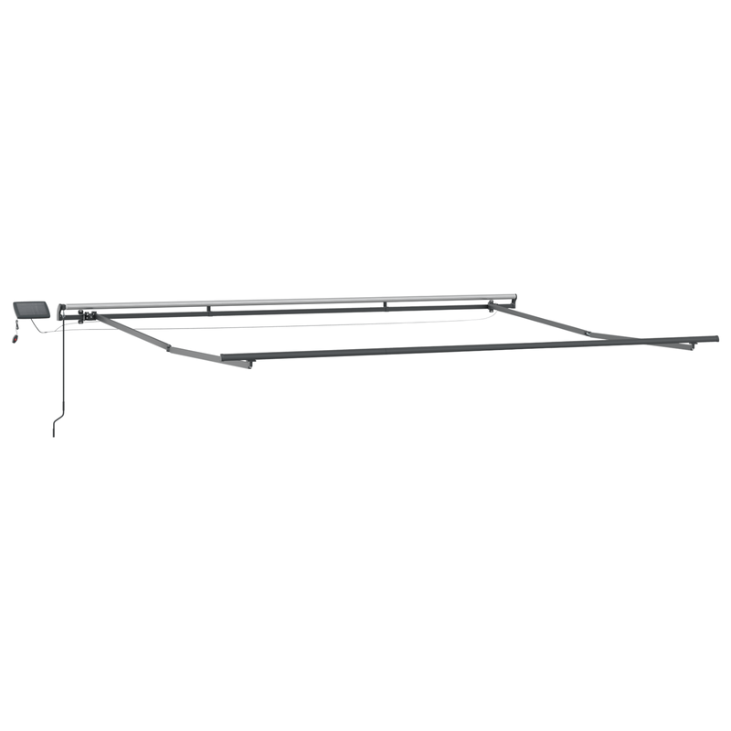 Casa si Gradina - Gradina si terasa - Umbrele si pavilioane - Umbrele - Copertina manuala retractabila cu LED, dungi multicolore 400x300 cm - Infinity.ro