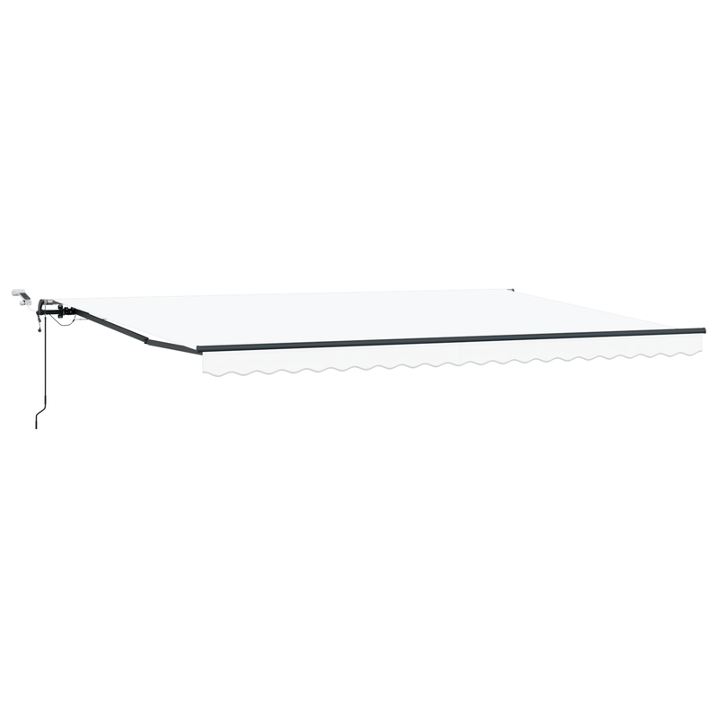 Casa si Gradina - Gradina si terasa - Umbrele si pavilioane - Umbrele - Copertina retractabila automata  cu LED Alb 500x350 cm - Infinity.ro