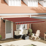 Casa si Gradina - Gradina si terasa - Umbrele si pavilioane - Umbrele - Copertina manuala retractabila portocalie si maronie 400x300 cm - Infinity.ro