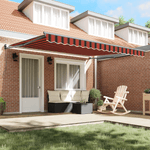 Casa si Gradina - Gradina si terasa - Umbrele si pavilioane - Umbrele - Copertina manuala retractabila portocalie si maronie 400x300 cm - Infinity.ro