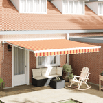 Casa si Gradina - Gradina si terasa - Umbrele si pavilioane - Umbrele - Copertina automata retractabila in Galben si Portocaliu 400x300 cm - Infinity.ro