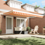 Casa si Gradina - Gradina si terasa - Umbrele si pavilioane - Umbrele - Copertina automata retractabila in Galben si Portocaliu 400x300 cm - Infinity.ro