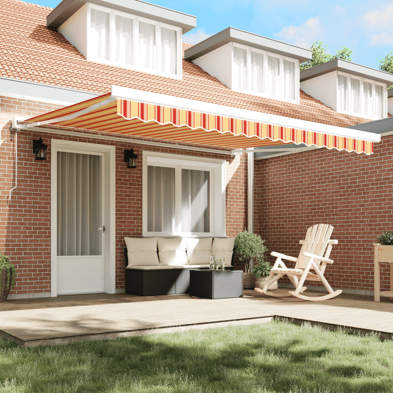 Casa si Gradina - Gradina si terasa - Umbrele si pavilioane - Umbrele - Copertina automata retractabila in Galben si Portocaliu 400x300 cm - Infinity.ro