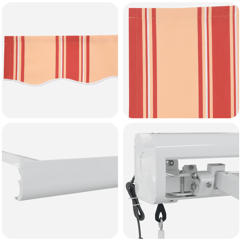 Casa si Gradina - Gradina si terasa - Umbrele si pavilioane - Umbrele - Copertina automata retractabila in Galben si Portocaliu 400x300 cm - Infinity.ro