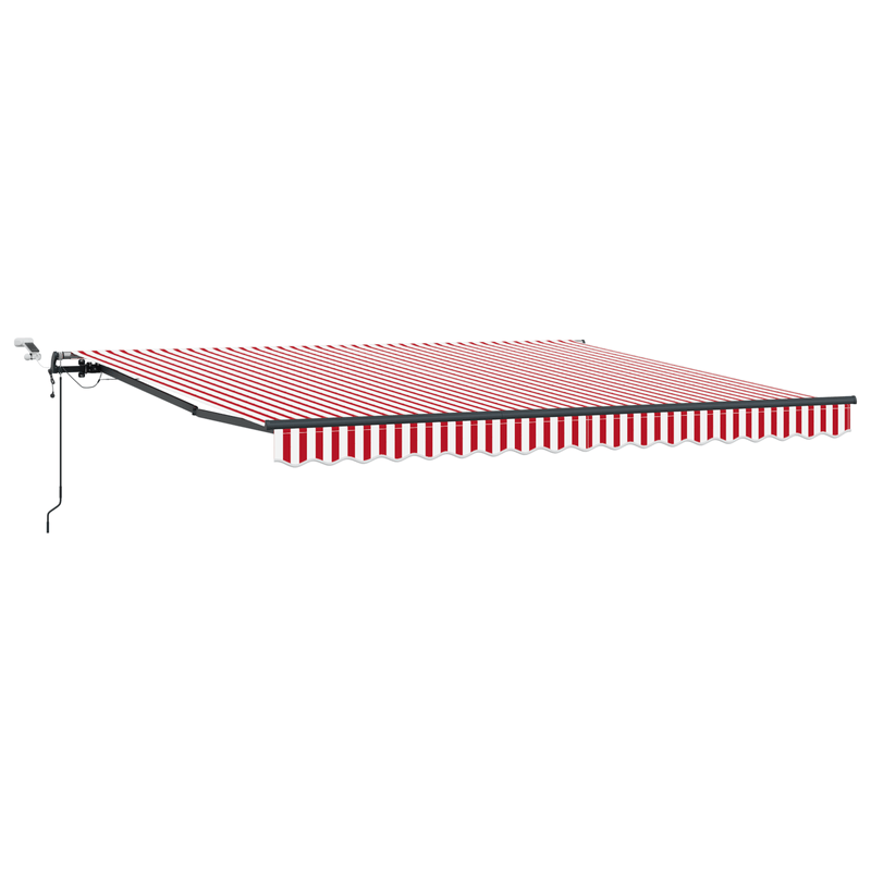 Casa si Gradina - Gradina si terasa - Umbrele si pavilioane - Umbrele - Copertina retractabila automata cu LED Rosie si Alba 400x300 cm - Infinity.ro