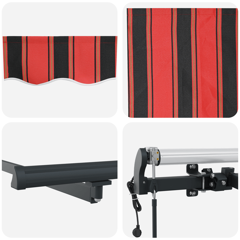 Casa si Gradina - Gradina si terasa - Umbrele si pavilioane - Pavilioane - Copertina Retractabila Automata Portocalie si Maronie 450x300 cm - Infinity.ro