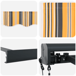 Casa si Gradina - Gradina si terasa - Umbrele si pavilioane - Pavilioane - marchiza automata retractabila cu dungi multicolore 400x300 cm - Infinity.ro