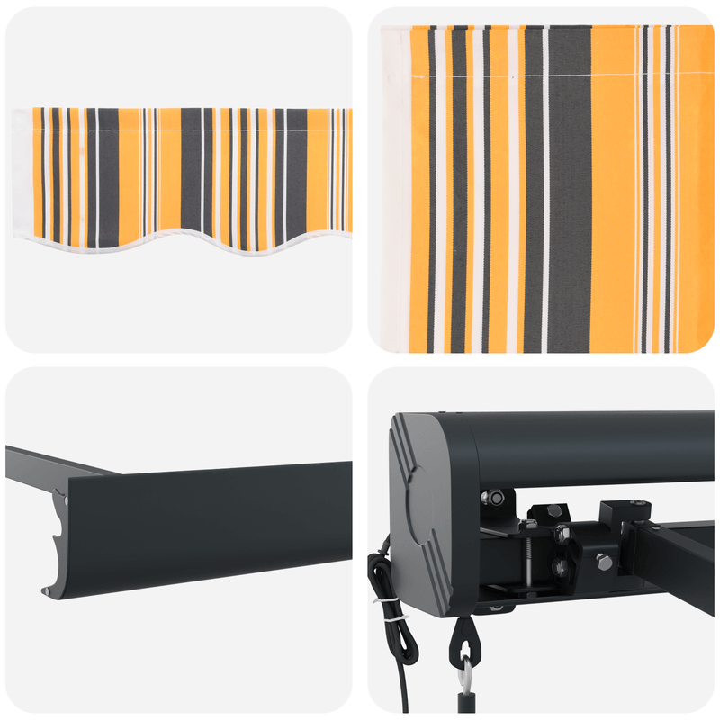 Casa si Gradina - Gradina si terasa - Umbrele si pavilioane - Pavilioane - marchiza automata retractabila cu dungi multicolore 400x300 cm - Infinity.ro