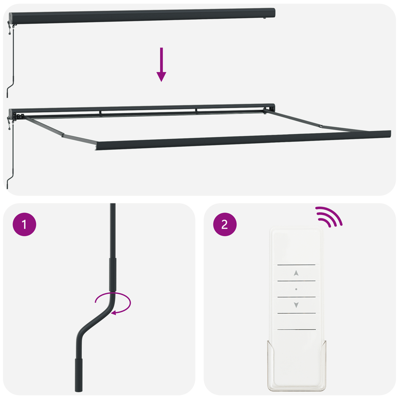 Casa si Gradina - Gradina si terasa - Umbrele si pavilioane - Pavilioane - marchiza automata retractabila cu dungi multicolore 400x300 cm - Infinity.ro