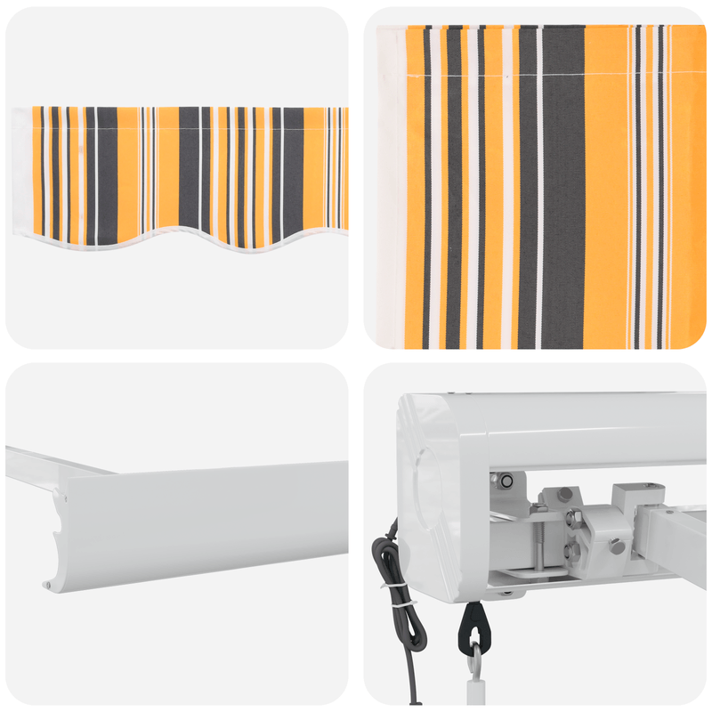 Casa si Gradina - Gradina si terasa - Umbrele si pavilioane - Umbrele - Copertina retractabila automata in Dungi Multicolor 500x300 cm - Infinity.ro