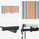 Casa si Gradina - Gradina si terasa - Umbrele si pavilioane - Pavilioane - Marchiza retractabila automata multicolora 450x300 cm - Infinity.ro