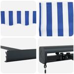 Casa si Gradina - Gradina si terasa - Umbrele si pavilioane - Pavilioane - Marchiza manuala retractabila alba si albastra 450x300 cm - Infinity.ro