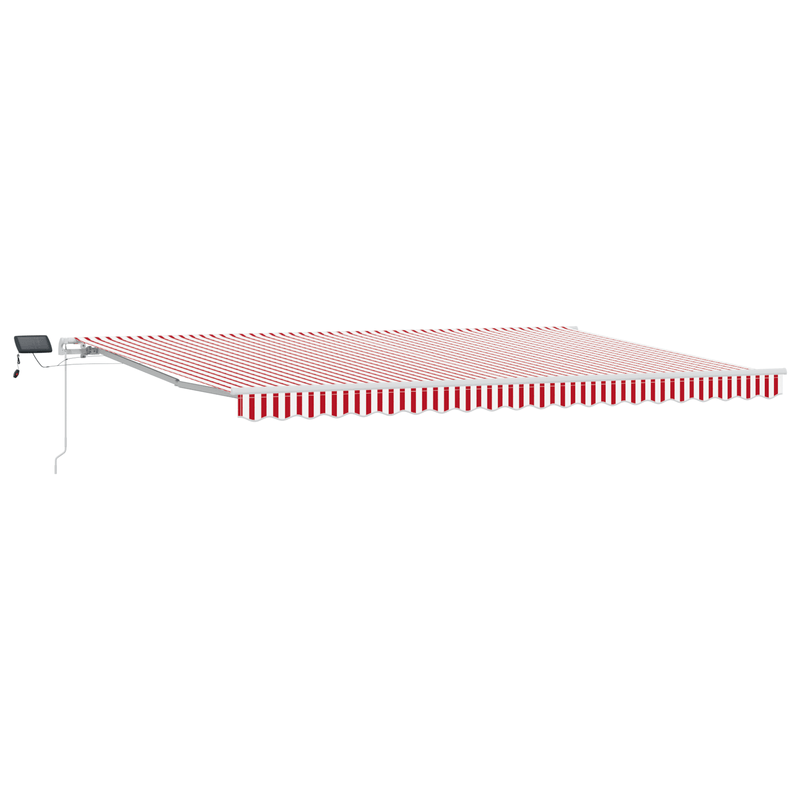 Casa si Gradina - Gradina si terasa - Umbrele si pavilioane - Umbrele - Copertina manuala retractabila cu LED-uri rosii si albe 500x350 cm - Infinity.ro