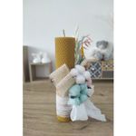 Fashion, accesorii si bijuterii - Copii - Articole botez - Trusouri si accesorii botez - Lumanare de botez din ceara naturala de albine multicolor, 26 cm, Colorart - Infinity.ro