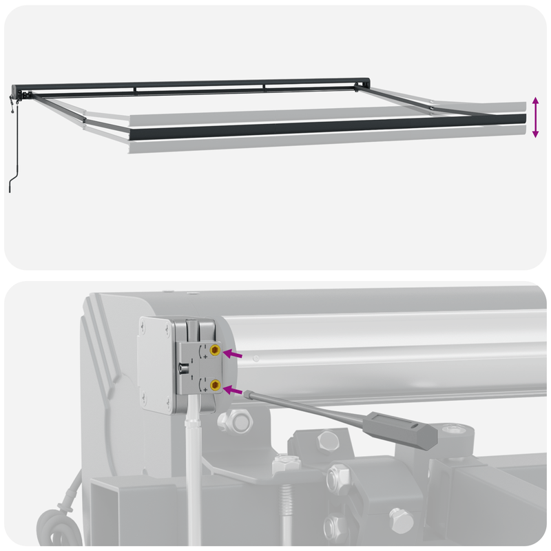 Casa si Gradina - Gradina si terasa - Umbrele si pavilioane - Umbrele - Copertina retractabila automata portocalie si alba 450x300 cm - Infinity.ro