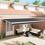 Casa si Gradina - Gradina si terasa - Umbrele si pavilioane - Umbrele - Copertina retractabila automata Antracit 500x300 cm - Infinity.ro
