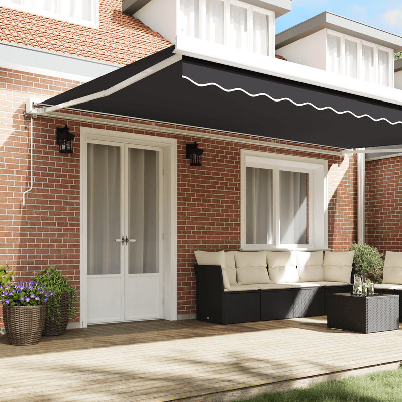 Casa si Gradina - Gradina si terasa - Umbrele si pavilioane - Umbrele - Copertina retractabila automata Antracit 500x300 cm - Infinity.ro