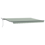 Casa si Gradina - Gradina si terasa - Umbrele si pavilioane - Umbrele - Copertina retractabila automata  cu LED Verde si Alb 450x350 cm - Infinity.ro
