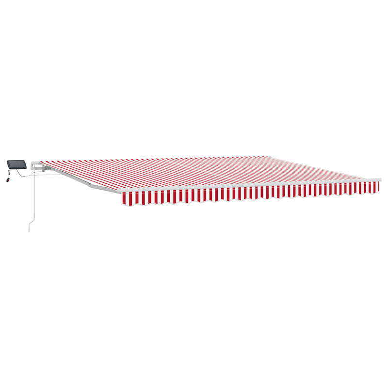 Casa si Gradina - Gradina si terasa - Umbrele si pavilioane - Umbrele - Copertina manuala retractabila cu dungi rosii si albe 450x350 cm - Infinity.ro