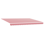 Casa si Gradina - Gradina si terasa - Umbrele si pavilioane - Umbrele - Copertina manuala retractabila cu dungi rosii si albe 450x350 cm - Infinity.ro