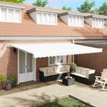 Casa si Gradina - Gradina si terasa - Umbrele si pavilioane - Umbrele - Copertina retractabila automata  cu LED Alb 500x300 cm - Infinity.ro