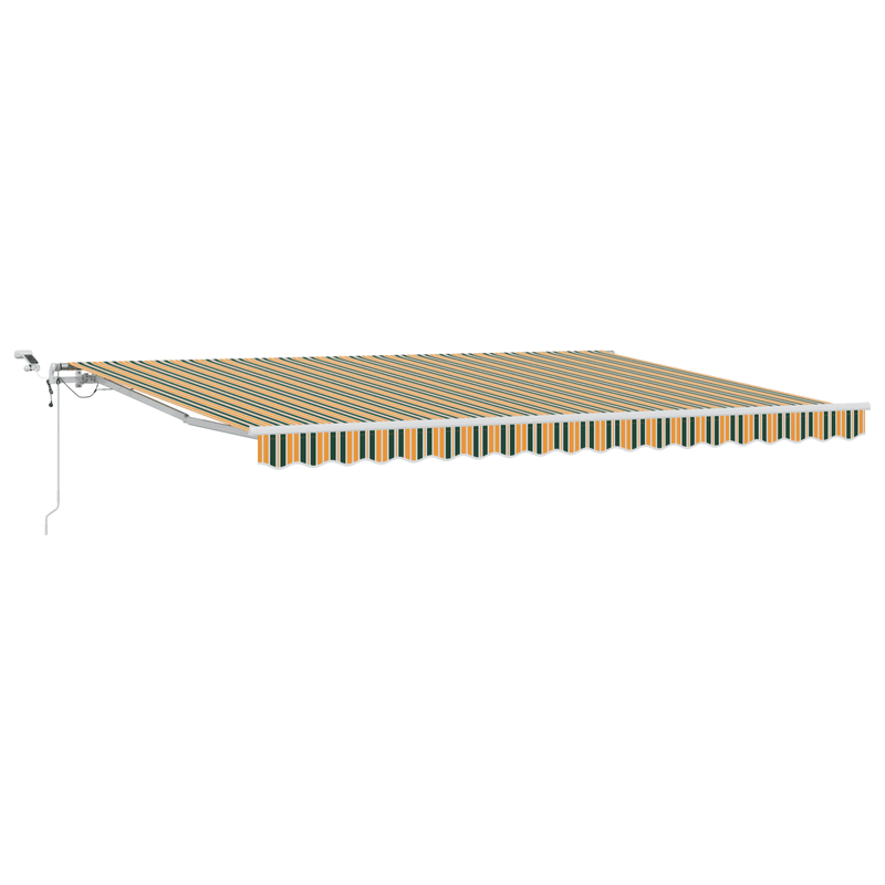 Casa si Gradina - Gradina si terasa - Umbrele si pavilioane - Umbrele - Copertina retractabila automata  cu LED-uri in verde si galben, 450x350 cm - Infinity.ro